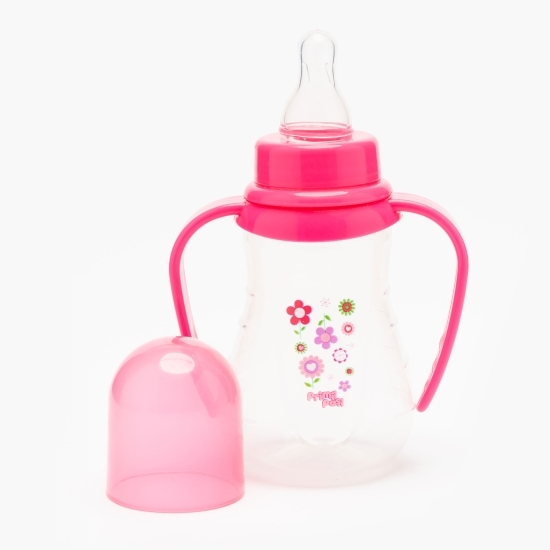 Biberon cu mânere roz, +0 luni, 150ml