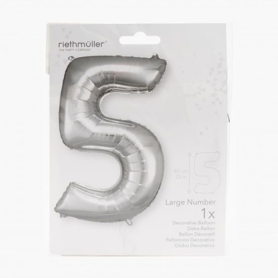 Balon folie cifra 5, 83 cm