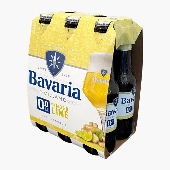 Bere blondă fără alcool cu ghimbir și lime, 6x0.33l