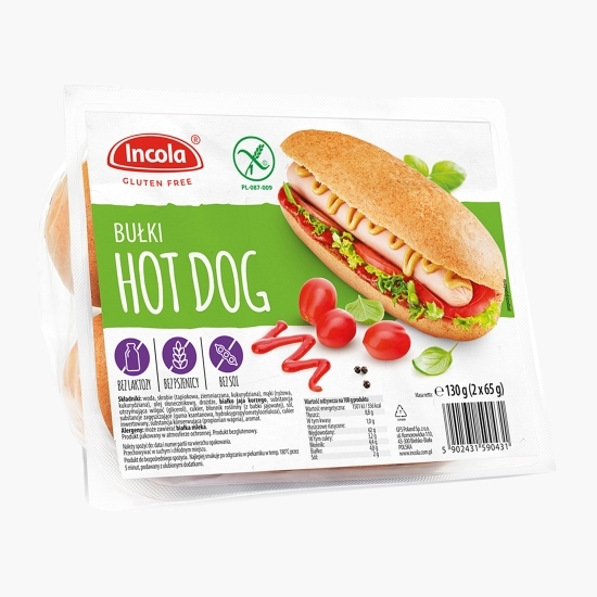 Chifle hot dog, fără gluten 2x65g, 130g