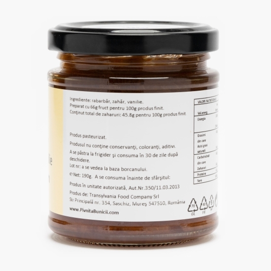 Gem de rabarbăr cu vanilie 190g