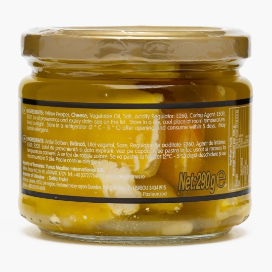 Ardei galbeni umpluți cu brânză, 290g