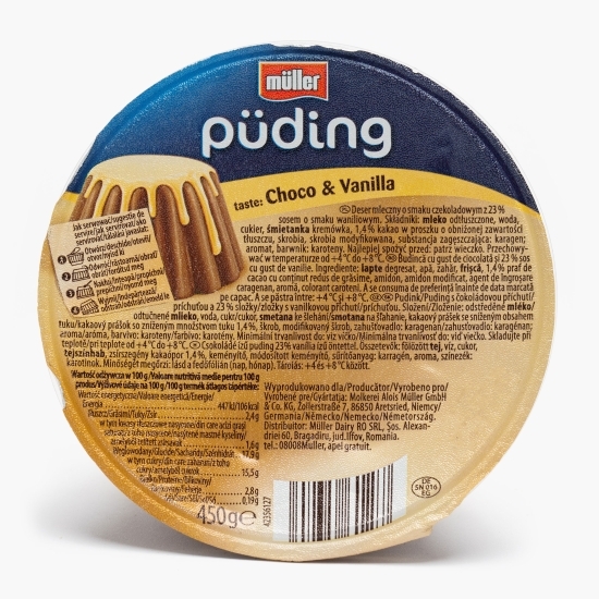 Budincă cu ciocolată și sos de vanilie 450g
