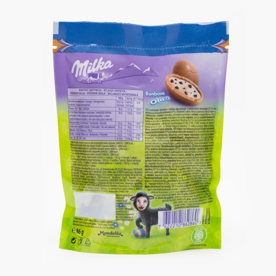 Bomboane de ciocolată cu lapte alpin și cremă biscuiți 86g
