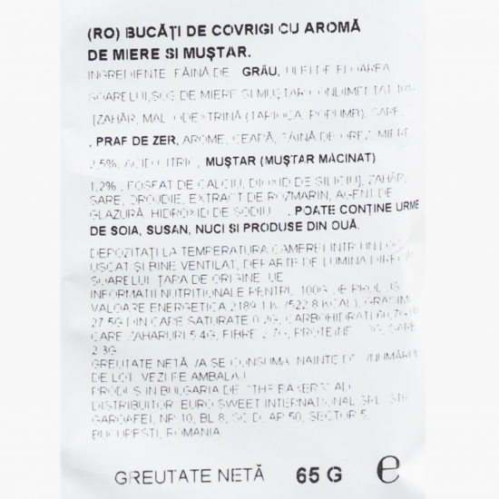 Bucăți de covrigi cu aromă de miere și muștar 65g