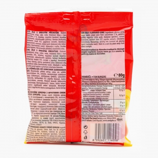 Jeleuri gumate în formă de burgeri 80g