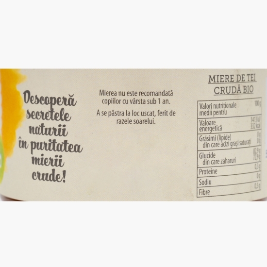 Miere de tei crudă eco 420g