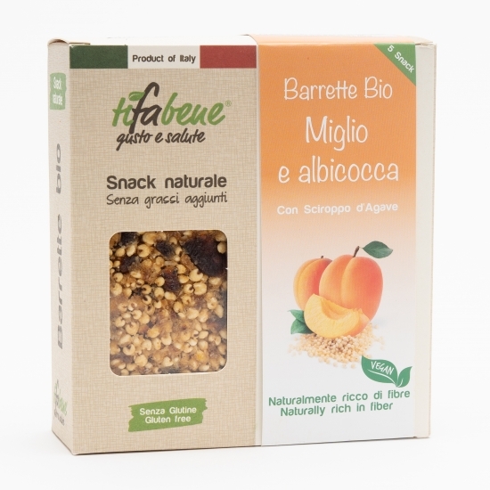 Pachet 5 batoane din mei eco cu fructe caise și sirop agave 5x25g