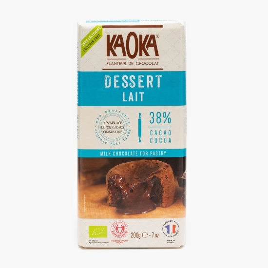 Ciocolată cu lapte eco pentru desert 38% cacao 200g