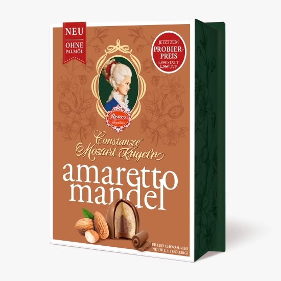 Praline Constanze cu amaretto și migdale 120g