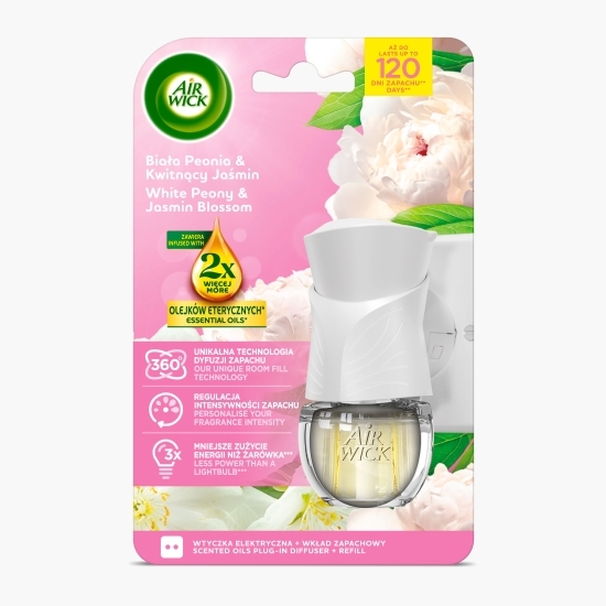 Odorizant electric de cameră Bujor alb & Iasomie 19ml