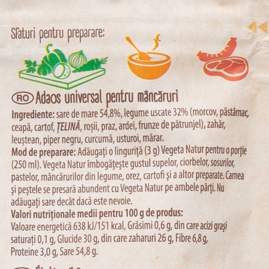 Bază pentru mâncăruri Natur 180g