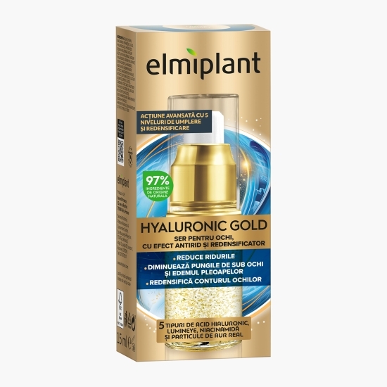 Ser pentru ochi cu efect antirid Hyalur Gold, 15ml