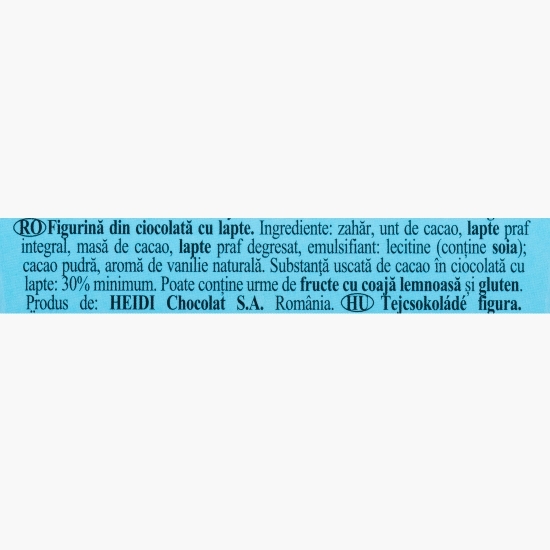 Iepure ciocolată cu lapte, cu flori, 100g