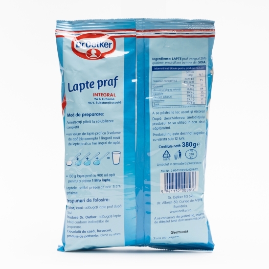 Lapte praf integral 26% grăsime, 380g