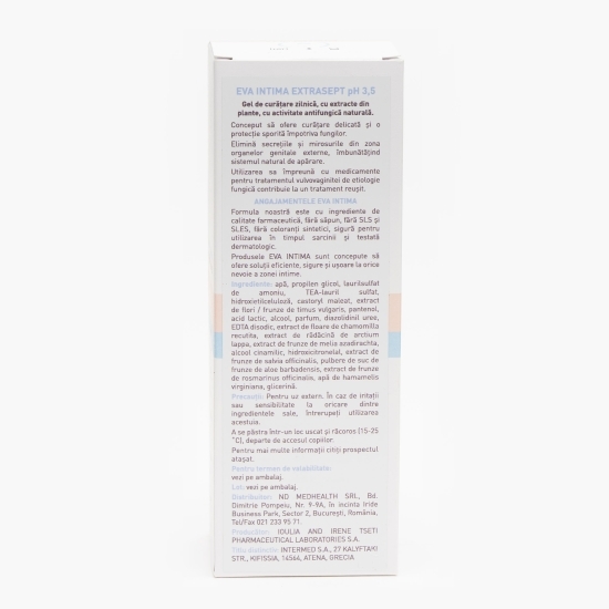 Gel pentru igienă intimă Eva Intima Extrasept pH 3.5, 0.25l