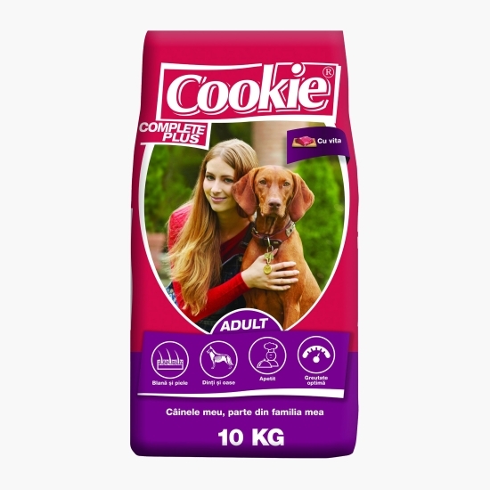 Hrană uscată completă pentru câini Complete Plus Adult, cu vită, 10kg