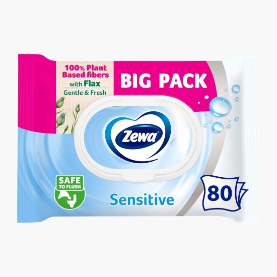 Hârtie igienică umedă Sensitive 80 bucăți