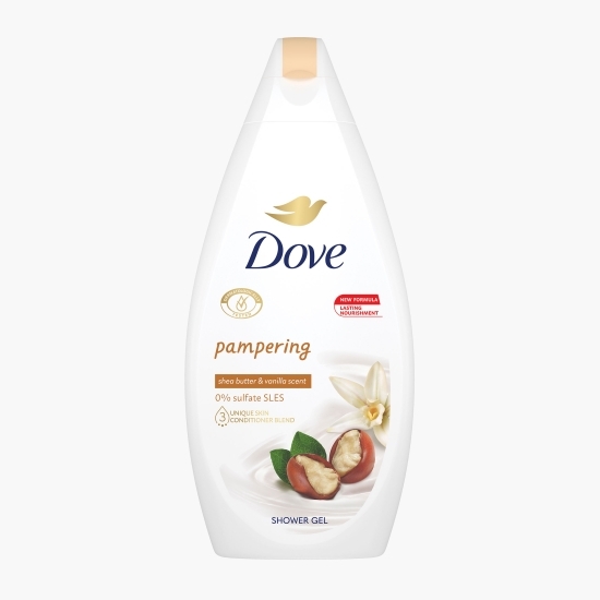 Gel de duș Pampering cu shea și parfum de vanilie 450ml