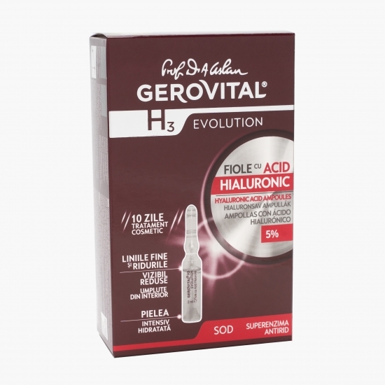 Fiole cu acid hialuronic 10 fiole x 2ml