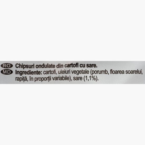 Chipsuri ondulate din cartofi cu sare, Wavy 115g