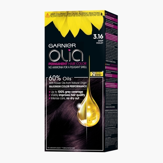 Vopsea de păr permanentă fără amoniac 3.16 Deep violet 112ml