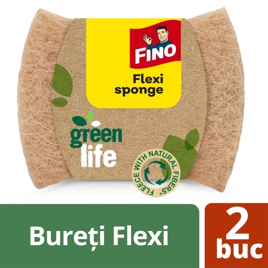 Bureți pentru bucătărie Flexi Green Life 2 buc
