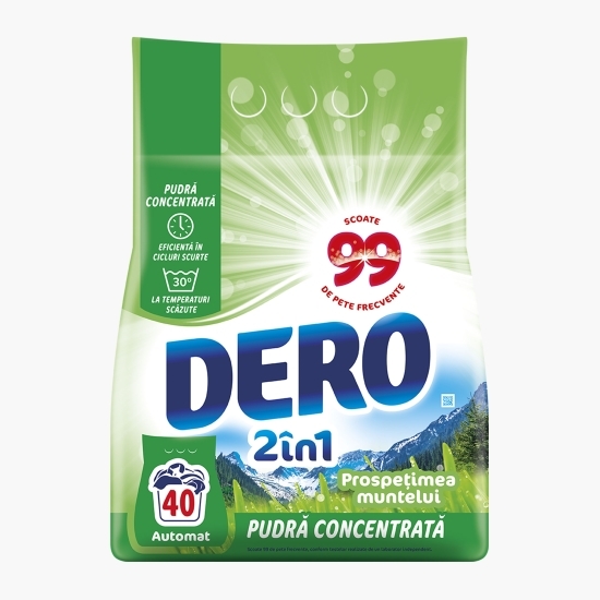 Detergent de rufe pudră automat 2în1, Prospețimea muntelui, 40 spălări, 3kg
