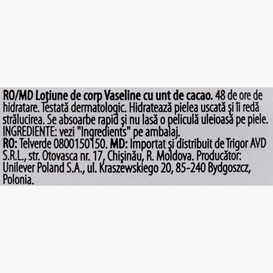 Loțiune de corp cu unt de cacao 400ml