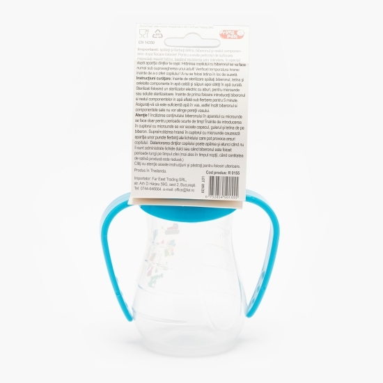 Biberon cu mânere bleu, +0 luni, 150ml