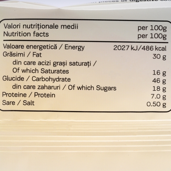 Croissant cu cremă de alune de pădure și bucăți de biscuiți digestivi 80g