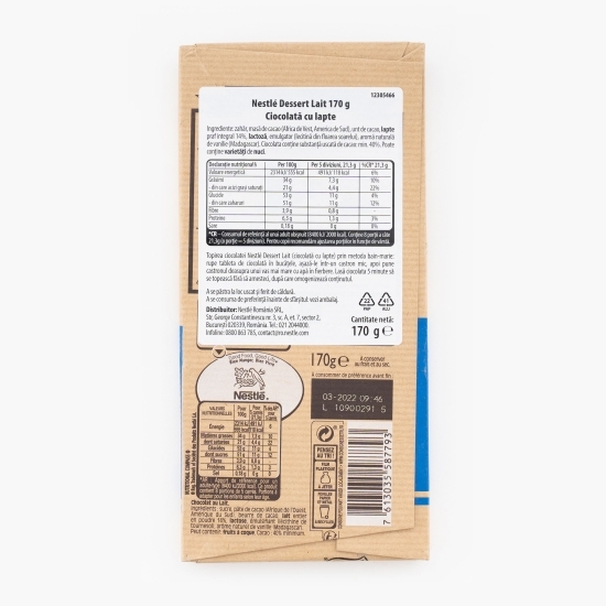 Ciocolată de menaj cu lapte 170g