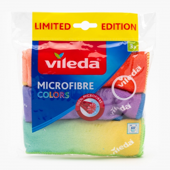 Lavetă microfibră Colors 3 buc