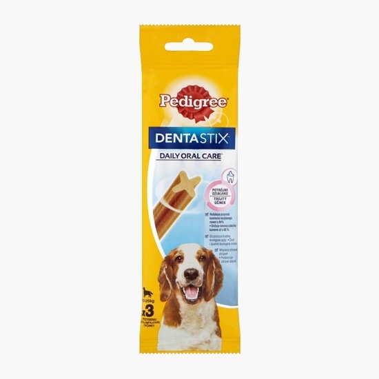 Batoane dentare pentru câini de talie medie, 77g, DentaStix 