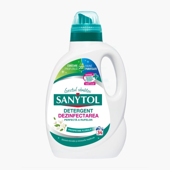 Detergent lichid dezinfectant White Flower, 34 spălări, 1.7l