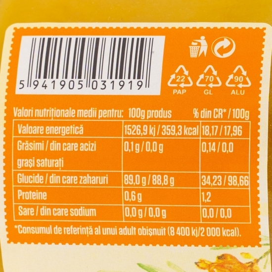 Miere cremă ecologică cu cătină 300g