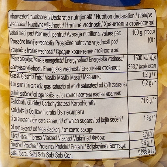 Paste Fusilli 500g