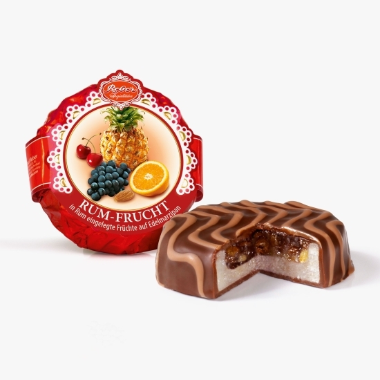 Pastete cu fructe și rom în ciocolată neagră 39g 