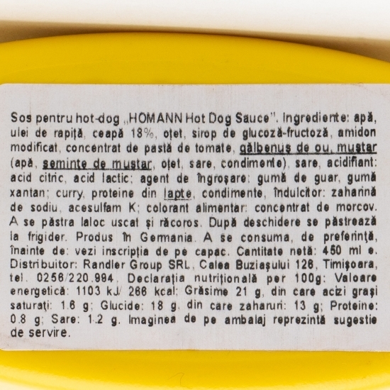 Sos pentru hot-dog 450ml