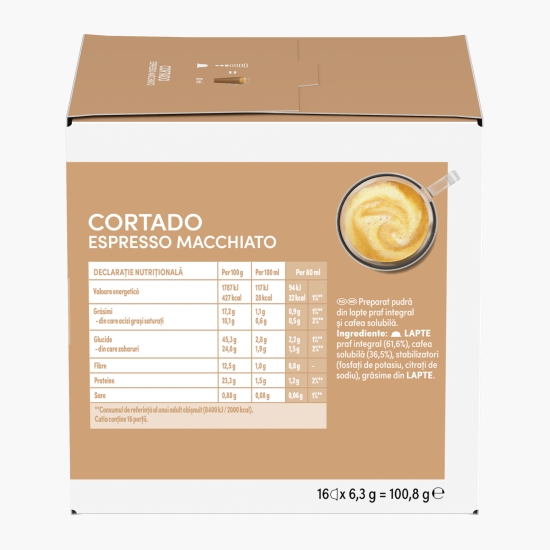 Espresso Macchiato Cortado 16 băuturi 100.8g, capsule cafea 