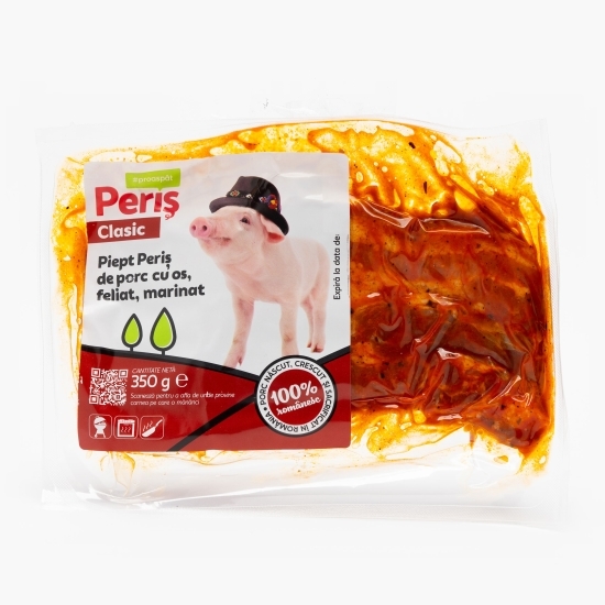 Piept de porc cu os, marinat 350g