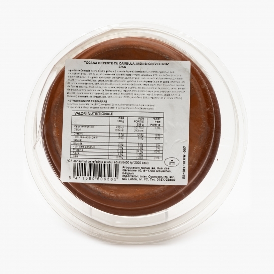 Tocană de pește cu cambula, midii și creveți roz 225g