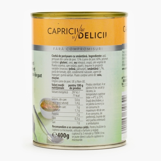 Ciorbă de perișoare cu smântână 400g