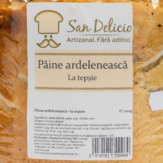 Pâine ardelenească la tepșie 1kg