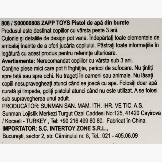 Pistol cu apă din burete 2 culori