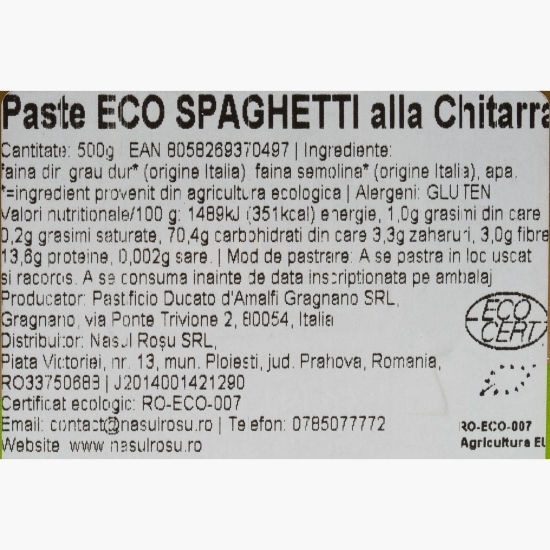 Paste artizanale Spaghetti alla Chitarra, eco, 500g