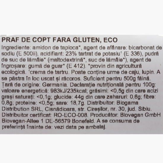 Praf de copt eco, fără gluten 3x17g