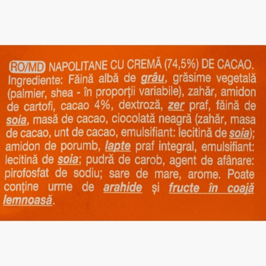 Napolitane cu cremă de cacao 180g