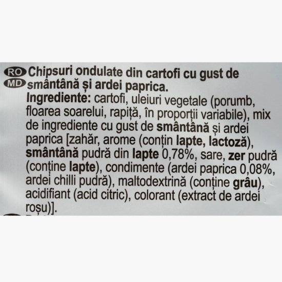 Chipsuri ondulate din cartofi cu paprika, Maxx 115g 