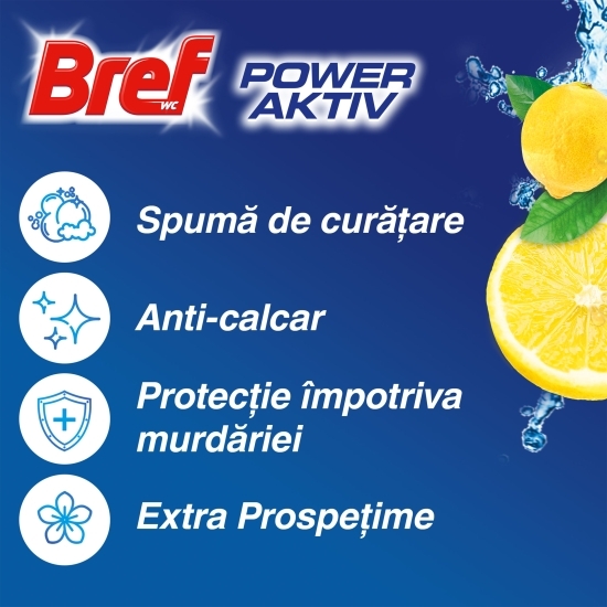 Odorizant toaletă Power Active Lemon 6x50g